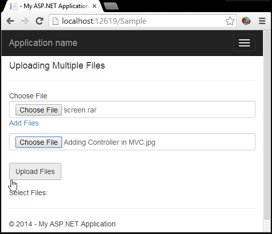 Uploading Multiple Files from Web Application